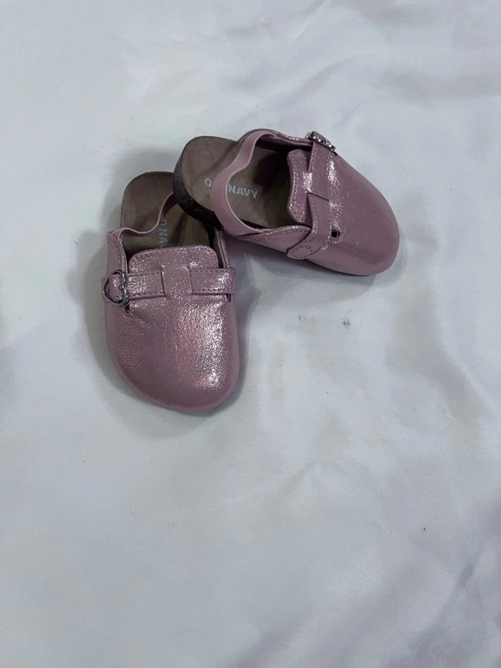 Old Navy Shimmer Pink Girls' Slip-On Moccasins